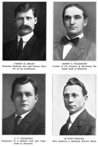 Prominent citizens of Minneota Minnesota, 1912