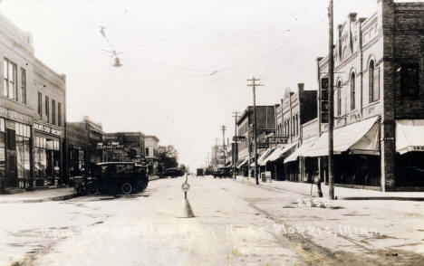 Main Street looking west, Morris Minnesota, 1924