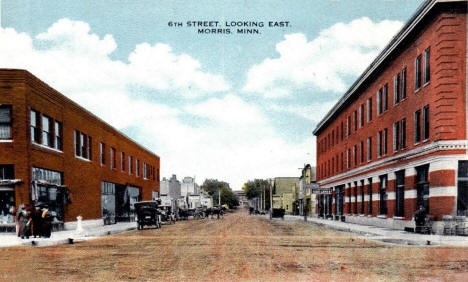 6th Street looking east, Morris Minnesota, 1920's