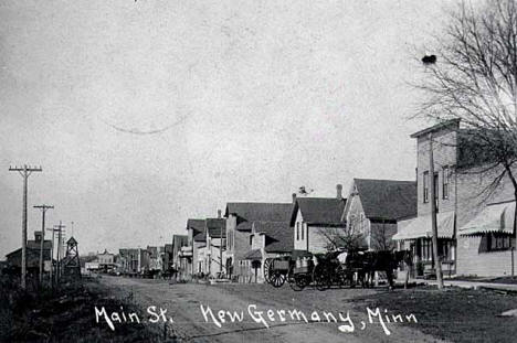 Main Street, New Germany Minnesota, 1910