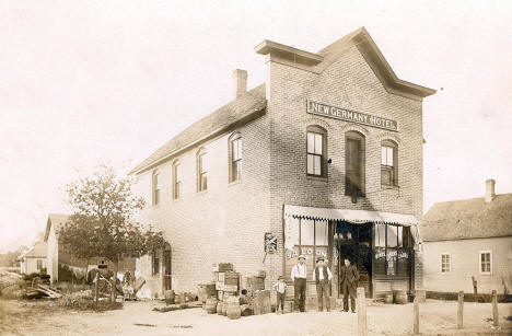 New Germany Hotel and Drug store, New Germany Minnesota, 1904