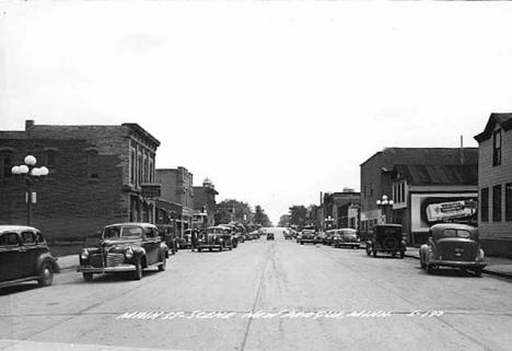 Main Street, New Prague Minnesota, 1945