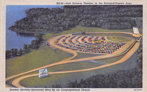 Gull Drive-In Theatre, Nisswa Minnesota, 1953