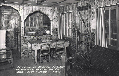 Interior of Modern Cottage at Philmar Resort on Roy Lake, Nisswa Minnesota