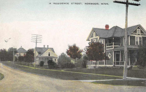 Residence Street, Norwood Minnesota, 1910's