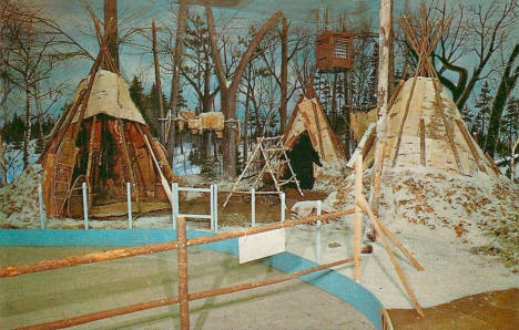 Display at Mille Lacs Indian Trading Post and Museum, Onamia Minnesota, 1950's