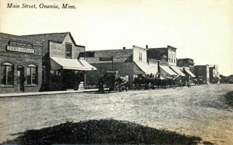 Main Street, Onamia Minnesota, 1910's