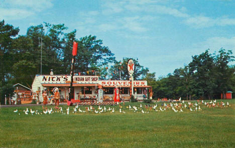 Nick's Indian Gift Shop and Souvenirs, Onamia Minnesota, 1956