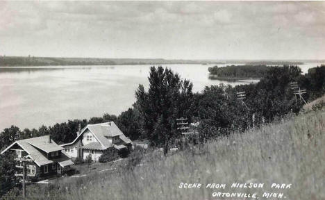 Scene from Nielson Park, Ortonville Minnesota, 1930's