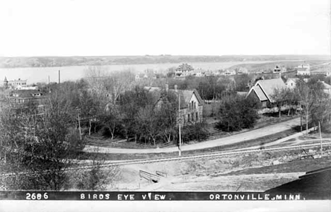 Birds eye view, Ortonville Minnesota, 1910
