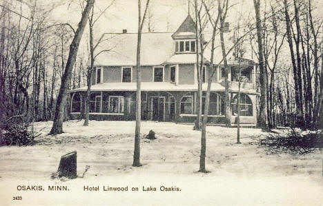 Hotel Linwood on Lake Osakis, Osakis Minnesota, 1905