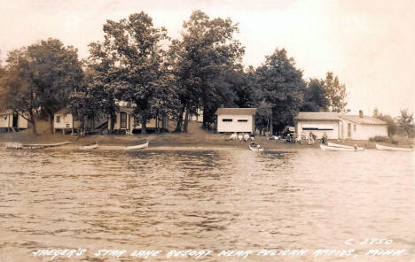 Jaeger's Star Lake Resort, Pelican Rapids Minnesota, 1930's