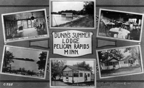 Multiple scenes, Dunn's Summer Lodge, Pelican Rapids Minnesota, 1923