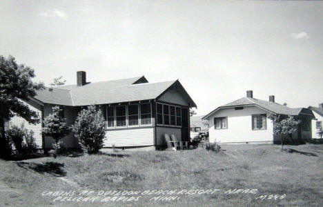 Cabins at Outlook Beach Resort near Pelican Rapids Minnesota, 1940's