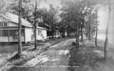 Cottages on Little Pine Lake, Perham Minnesota, 1922