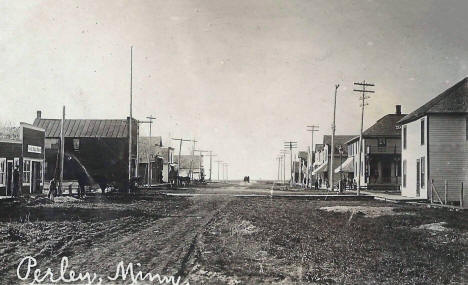 Street scene, Perley Minnesota, 1911