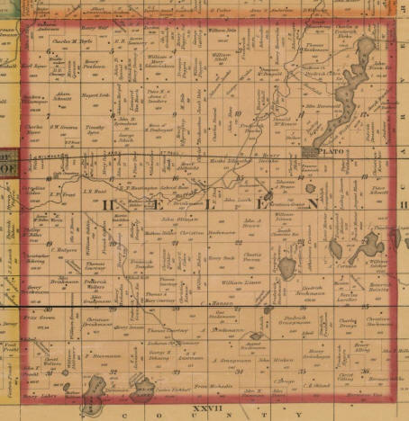 Plat map of Helen Township, McLeod County, Minnesota, 1880