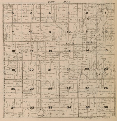 Plat map of Helen Township, McLeod County, Minnesota, 1916