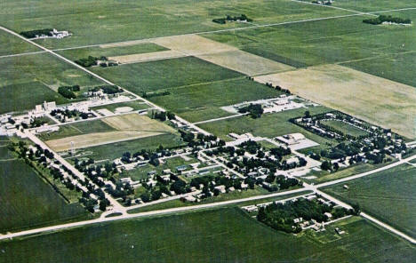Aerial view of Prinsburg Minnesota, 1971