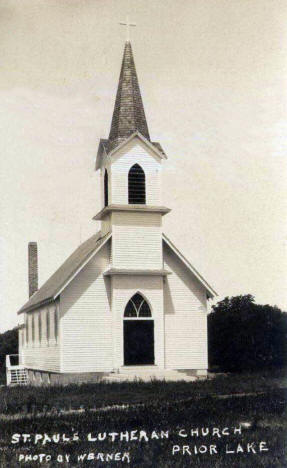 St. Paul's Lutheran Church, Prior Lake Minnesota, 1910's