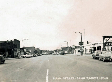 Main Street, Sauk Rapids Minnesota, 1950's