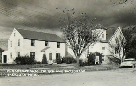 Congregational Church and Parsonage, Sherburn Minnesota, 1950's