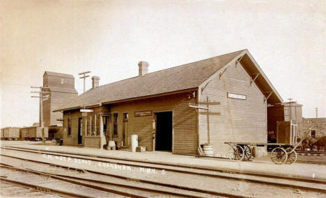 CM & STP Depot, Sherburn Minnesota, 1910's
