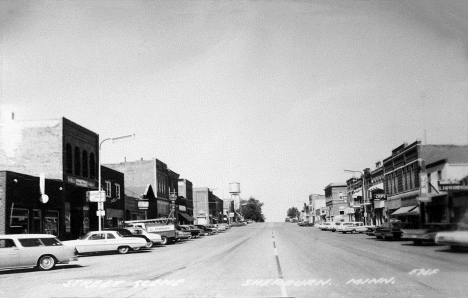 Street scene, Sherburn Minnesota, 1960's
