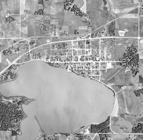 Aerial view, Silver Lake Minnesota, 1950