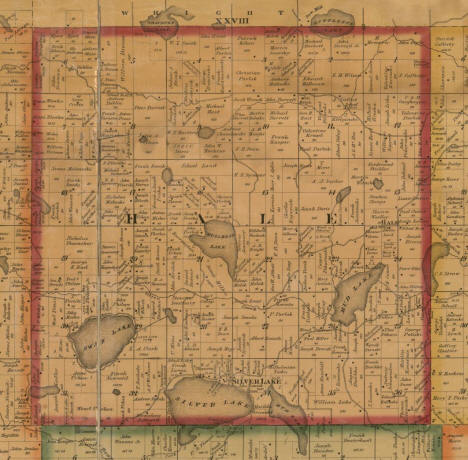 Plat map of Hale Township, McLeod County, Minnesota, 1880