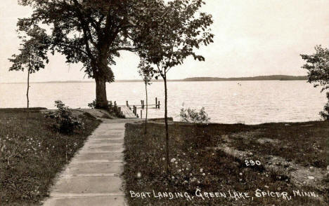 Boat Landing on Green Lake, Spicer Minnesota, 1920's