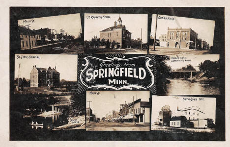 Multiple scenes, Springfield Minnesota, 1909