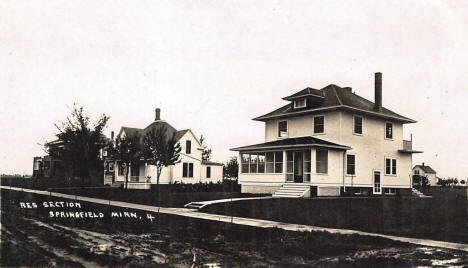 Residential section, Springfield Minnesota, 1918