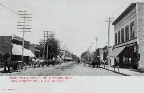 White Water Street, St. Charles Minnesota, 1906