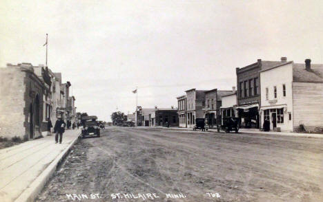 Main Street, St. Hilaire Minnesota, 1910's