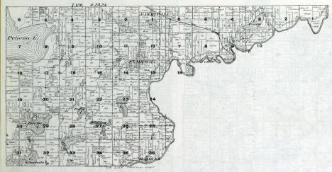 Plat map of Frankfort Township in Wright County Minnesota, 1916