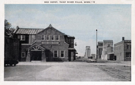 Soo Depot, Thief River Falls Minnesota, 1940's