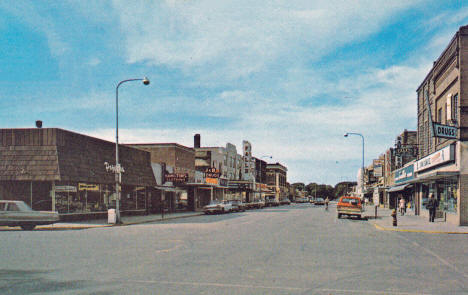 Street scene, Thief River Falls Minnesota, 1960's