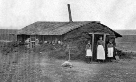 Sod Shanty near Tracy Minnesota, 1890's
