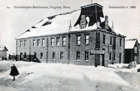 Suomalainen Raittiustalo (Finnish Temperance House), Virginia Minnesota, 1909