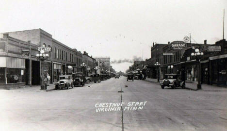 Chestnut Street, Virginia Minnesota, 1930's