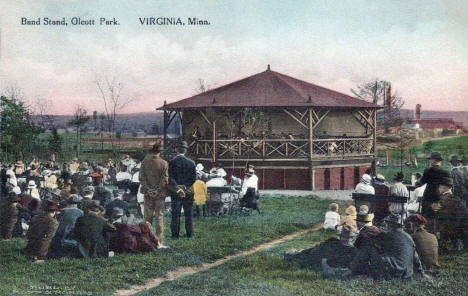 Band Stand, Olcott Park, Virginia Minnesota, 1917