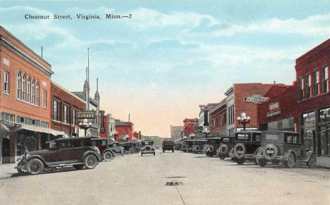 Chestnut Street, Virginia Minnesota, 1920's