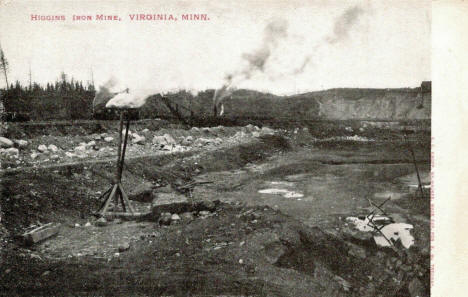 Higgins Iron Mine, Virginia Minnesota, 1905