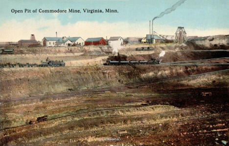 Open Pit of the Commodore Mine, Virginia Minnesota, 1910