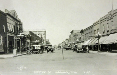 Chestnut Street, Virginia Minnesota, 1921