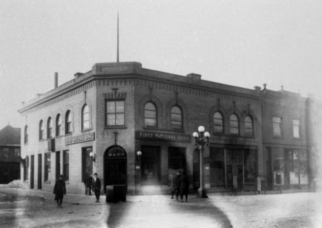 Exterior view of the First National Bank of Virginia, Minnesota, 1903