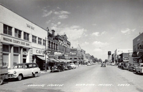 Looking north, Wadena Minnesota, 1940's
