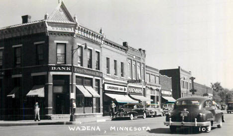 Street scene, Wadena Minnesota, 1940's