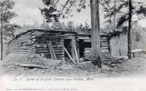 Home of Original Settlers near Walker Minnesota, 1905